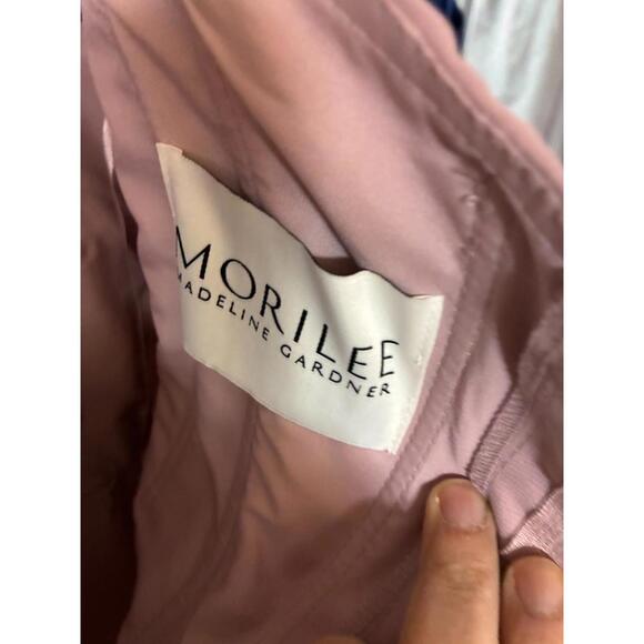 Morilee Desert Rose Chiffon Ruffle Strap Floor-Length Dress Sz 4 NWT Anthro - Picture 6 of 8